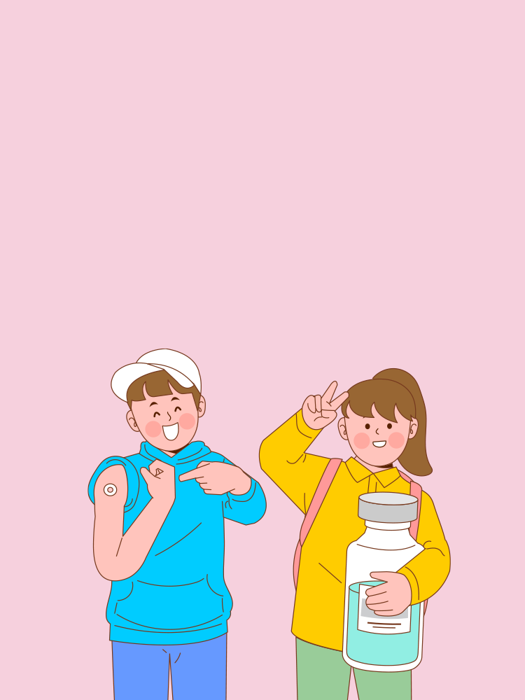 학생의 감염병 예방 및 건강 보호 예방접종 확인 사업 타이틀 배경 이미지